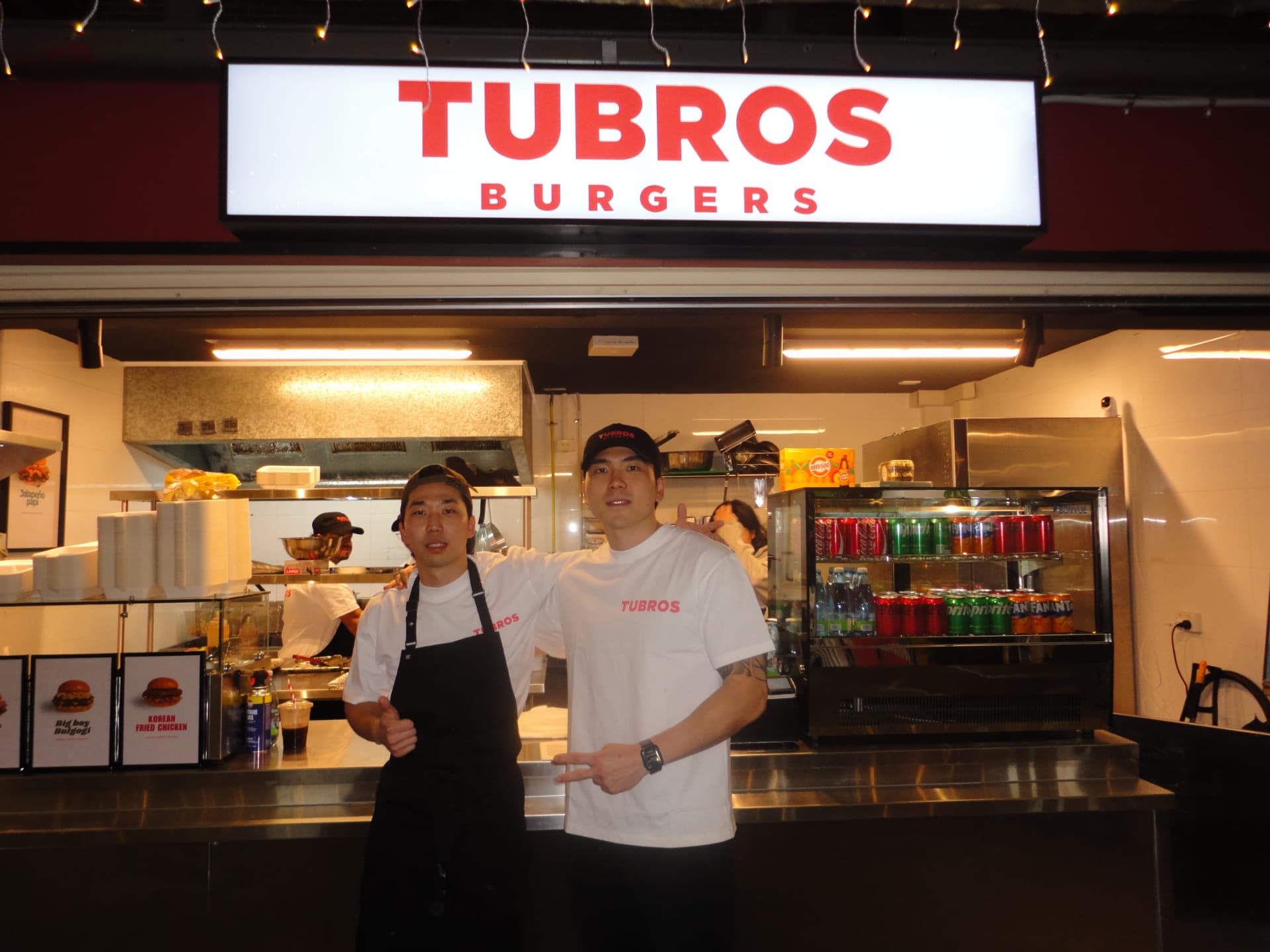 The two brothers behind Tubros Burgers at their Eastwood kiosk